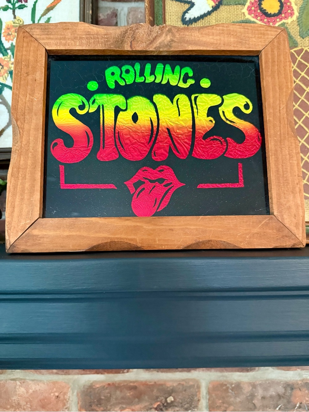 Vintage Rolling Stones Carnival Prize Framed Art